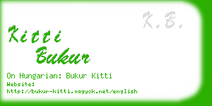 kitti bukur business card